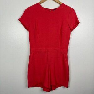 Banana?Republic  Short Sleeve Short Romper  Coral Pink  Pockets  Flat